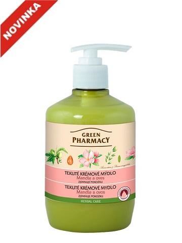 Green Pharmacy tekuté krémové mýdlo - zjemňuje pokožku 460 ml - Mandle a oves
